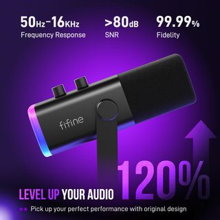 FIFINE Micrófono XLR/USB Grabación