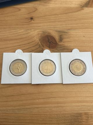 Lote 3 Monedas 2 Euros Grecia 2004, 2007, 2009 SC