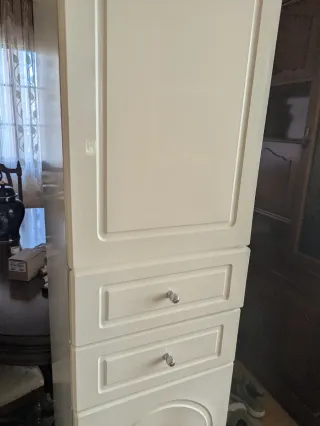 Armario de baño alto blanco