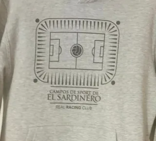 Sudadera Gris Racing Santander. Sardinero. T-2XS