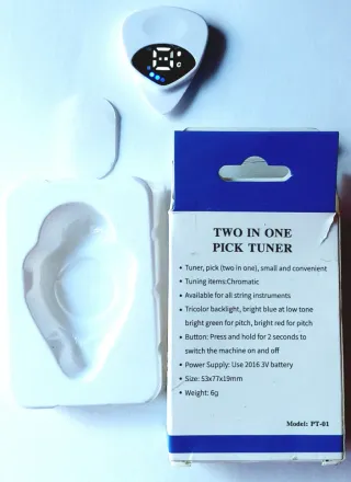 Afinador/Pua Digital para Guitarra/Bajo