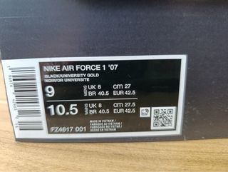 Nike Air Force 1 '07 Black University Gold