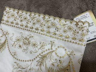 Manteletas Fallera Batista Blancas y Oro