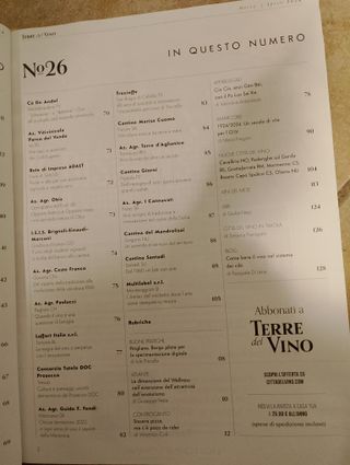 Terre del vino rivista Citta' del vino marzo/april