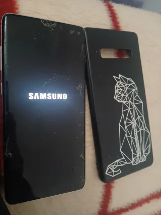 Samsung Galaxy S10 plus Funda Gato Geométrico