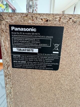Altavoces Panasonic Home Cinema 5.1 + Subwoofer