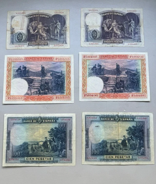 Billetes de pesetas España