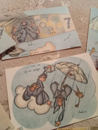 Gruppo cartoline umoristiche militari