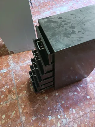 Archivador Metálico gris 6 cajones,con ruedas