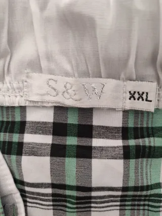 Blusa vintage cuadros verde y blanco