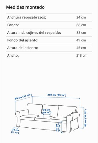 Sofá EKTORP Ikea Blanco