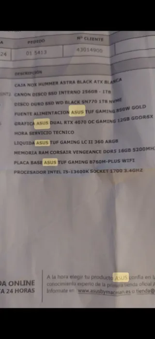 PC Gaming Blanco y Negro