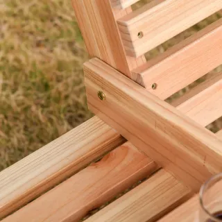 Banco Colgante Madera con Mesa Plegable