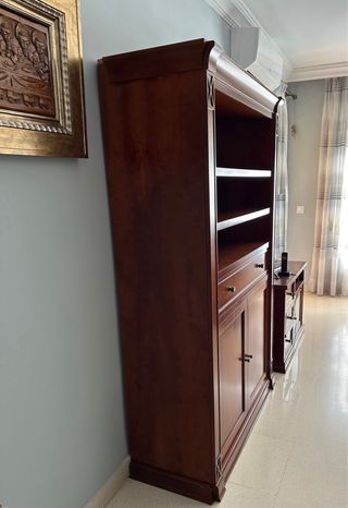 Mueble alto de madera para salón de madera maciza