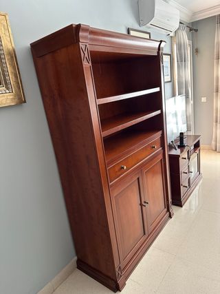 Mueble alto de madera para salón de madera maciza