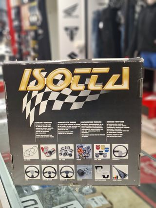 Volante Isotta Deportivo Piel Negro 3 Radios