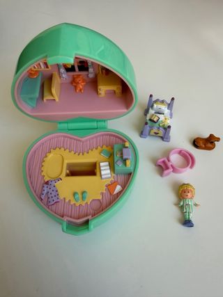 Polly Pocket Polvere Cuore Verde completo