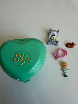Polly Pocket Polvere Cuore Verde completo
