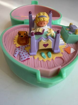 Polly Pocket Polvere Cuore Verde completo