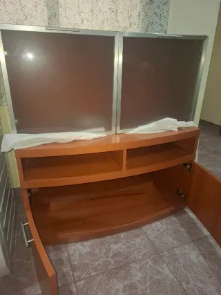 Mueble TV madera (parte de abajo) Con 2 baldas