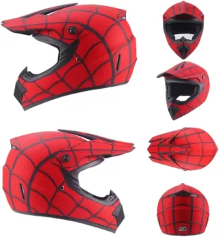 Casco Motocross Cara Completa Spider-Man