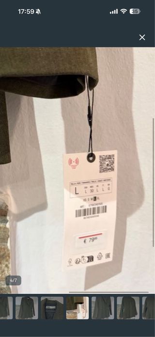 Blazer Zara Verde Talla M