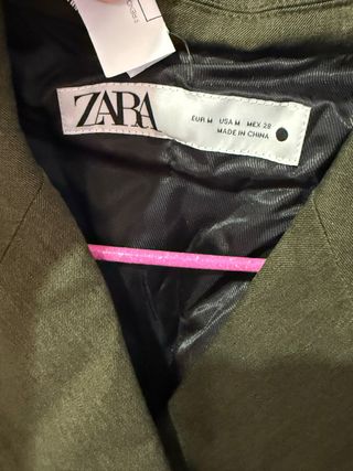 Blazer Zara Verde Talla M