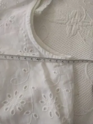 Blusa Blanca Bordado Inglés Romántica