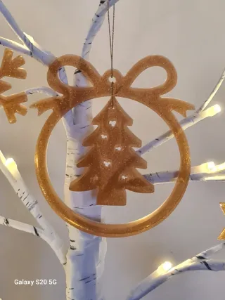 Addobbi Natalizi Resina Caramello Dorato