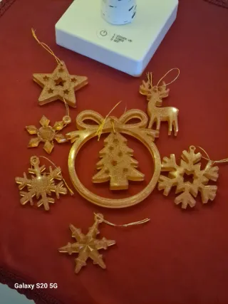 Addobbi Natalizi Resina Caramello Dorato