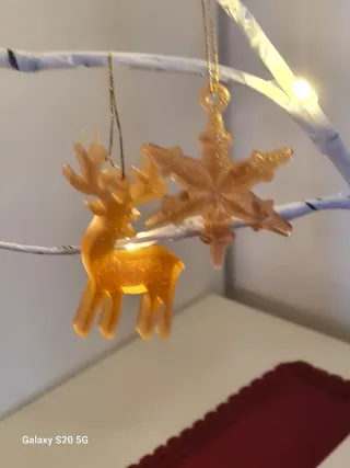 Addobbi Natalizi Resina Caramello Dorato