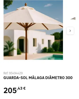 CATRAL Parasol Malaga diametro 300