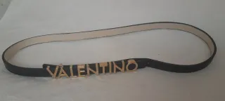 Cinturón Valentino Negro y Dorado Mide 100cm