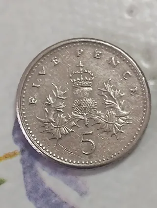 Monedas 2 y 5 peniques Reino Unido