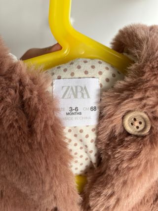Buzo peluche marrón Zara Talla 68