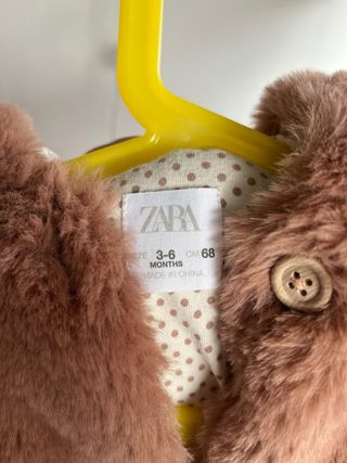 Buzo peluche marrón Zara Talla 68