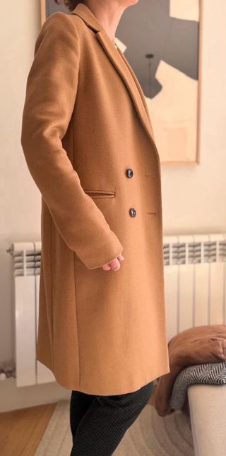 Abrigo beige de lana