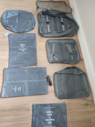 Juego de 7 organizadores de maletas, Nuevo