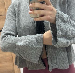 Cárdigan punto manga volante