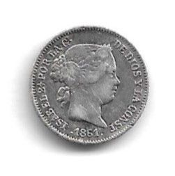 Moneda Isabel II 1851 Plata