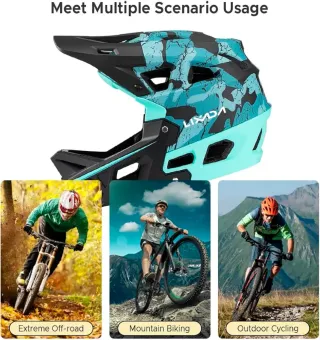 Casco Lixada MTB Cara Completa Negro