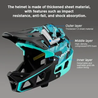 Casco Lixada MTB Cara Completa Negro