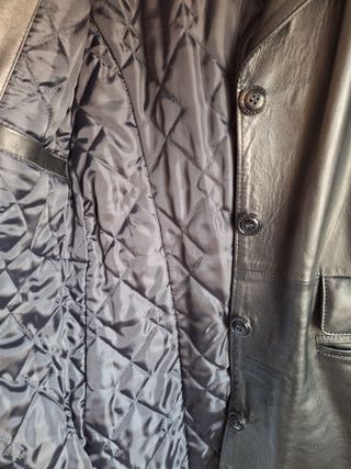 Trench de cuero negro Talla M