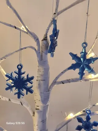 Fiocchi di neve blu in resina