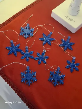 Fiocchi di neve blu in resina