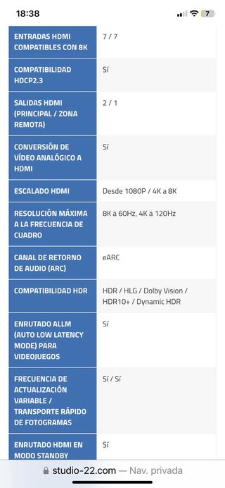 Receptor AV Marantz Cinema 30 Negro