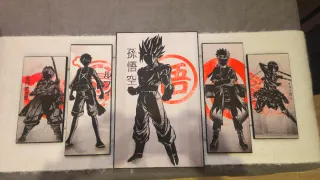 Cuadro Anime 5 Piezas Medidas: 95X49 CM