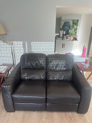 Sofá Eléctrico de Piel Negro