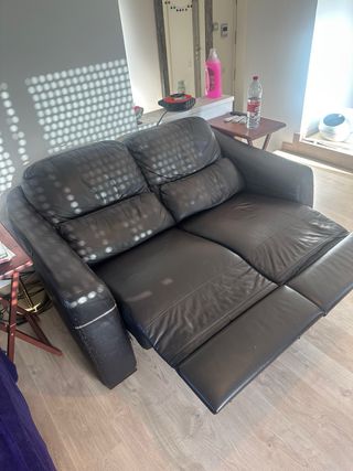 Sofá Eléctrico de Piel Negro