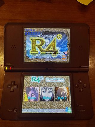 Nintendo DSi XL granate completa